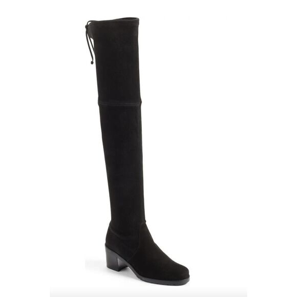 STUART WEITZMAN Elevated Over the Knee Black Boots - Picture 1 of 8